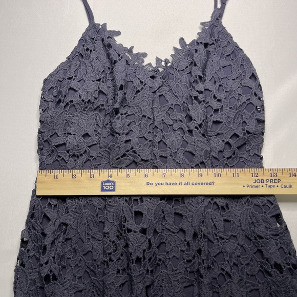 ASTR The Label Women's Sleeveless Lace Fit & Flare Midi Dress M Navy/Purple EUC - Picture 7 of 8
